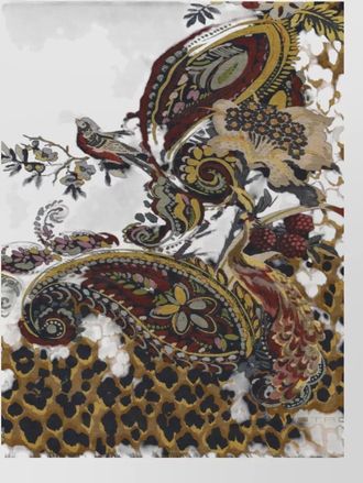 Etro cashmere modal floral animal-print scarf