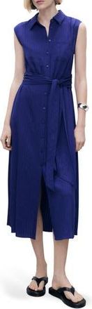 Mango Sero Sleeveless Shirtdress in Blue at Nordstrom Rack, Size 16 (Similar To 16W-18W)