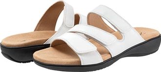 Trotters Rose Womens Sandals White : 12 W (D), Leather