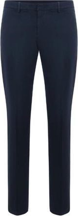 Dondup Blauwe Stretch Katoen Gaubert Broek - Heren - Slim Fit Broeken - Blauw - W36 - Katoen - Broeken