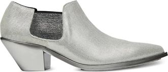 Junya Watanabe Chelsea laarzen met puntige neus en metallic-effect - Grijs