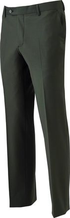 SAVILE ROW Mens Olive Green Wool-Blend Suit Trousers - Size 42W/33L