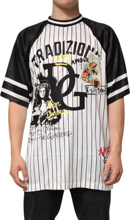 Dolce & Gabbana Tradizione Graffiti Print Oversized Men Mens T-shirt