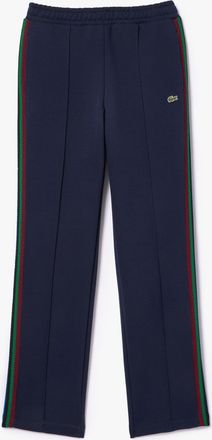 Lacoste Womens Striped Knit Pants in Navy Cotton - Size 6 UK