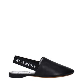 Givenchy Black Leather Womens Mules