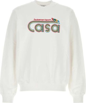Casablanca Witte Katoenen Sweatshirt - Heren - Sweatshirts - Wit - S - Katoen - Hoodies & sweatvesten