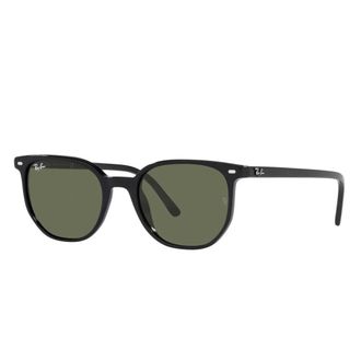 Ray-Ban Groene Lens Rubberen Afwerking Zonnebril - unisex - Zonnebrillen - Zwart - 52 MM - Accessoires