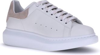 Alexander McQueen Womens Leather Sneakers Off White