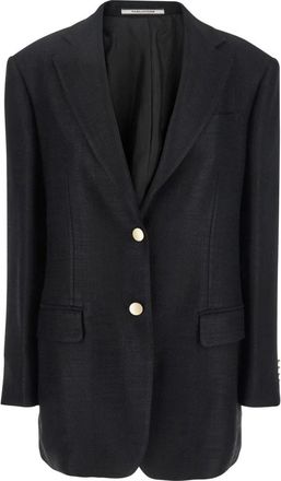 Tagliatore Jassen, Dames, Zwart, XS, Leer, Cecily Blazer