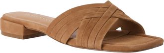Andr&eacute; Assous Jordan Slide Sandal in Camel Suede at Nordstrom, Size 7.5