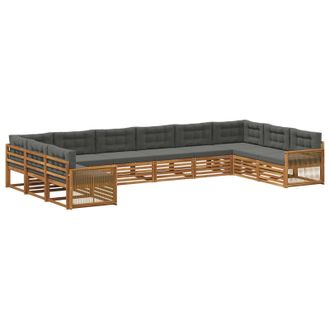 vidaXL Juegos De Sof&aacute;s 10 Uds. Madera De Acacia S&oacute;lida Vidaxl