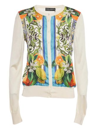 Dolce & Gabbana knitted printed cardigan - Neutrals