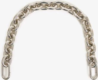 Clare Vivier Womens Shortie Chain Handbag Strap In Silver