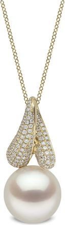 Yoko London 18K yellow gold Jazz pearl and diamonds pendant necklace - women - South Sea Pearl/18kt Yellow Gold/Diamond - One Size