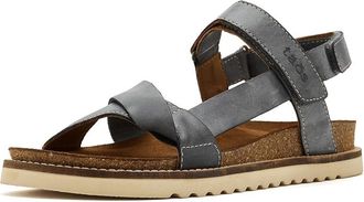 Taos Footwear Sideways Womens Sandals Steel : EU 41 (US Womens 10-10.5) M, Leather