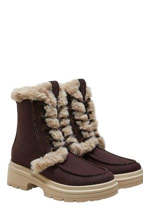 Vivaia Faux Fur Water-Repellent Lightweight Warm Boots in Dark Chocolate at Nordstrom, Size 9.5