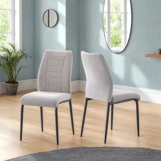 Seconique Chilton Dining Chair (x4) in Light Grey