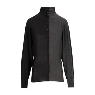 Jacquemus Polo de Punto Losange - Tops - Mujer - Negro - XS