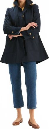 Tyler B&ouml;e Womens Sutton Water Repellent Trench Coat In Navy