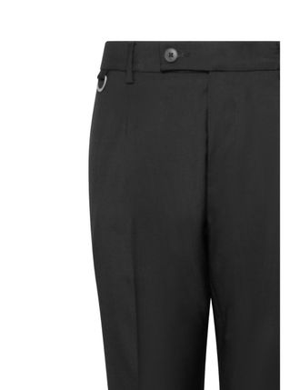 low brand Slim Carrot Cotton Trousers - Black