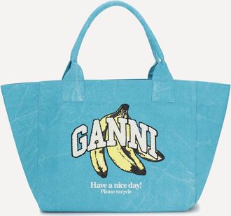 Ganni Medium Banana print Tote Bag Female UNI