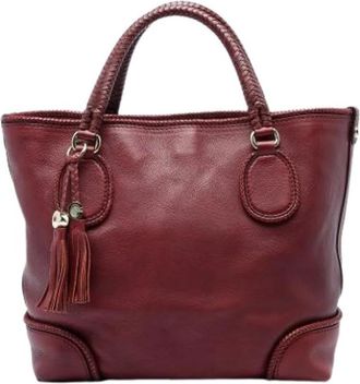 Gucci Pre-owned Marrakech Tote Bag - Dames - Vintage Shopper - Rood - ONE Size - Leer - Vintage