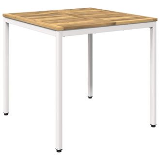 vidaXL Mesa De Cena De Jard&iacute;n Blanco 80 X 80,5 X 75 Cm Vidaxl