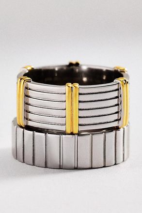 Luv AJ Luna Bezel Rings, Set of 2