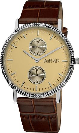 August Steiner Mens Leather Watch