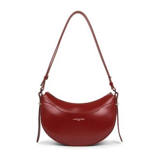 Lancaster Rode leren crossbodytas met rits - Dames - Schoudertassen - Rood - ONE Size - Leer - Tassen