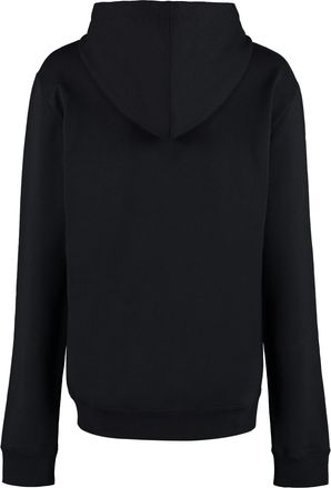Saint Laurent Womens Cotton Hoodie - Black - Size X-Large