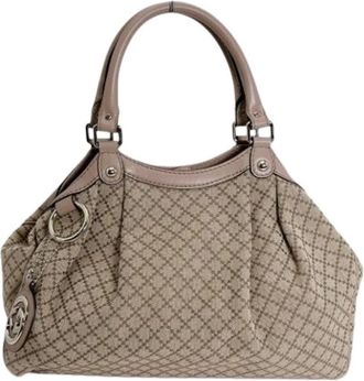 Gucci Pre-owned Vintage Tote Bag - Dames - Vintage Handtas - Beige - ONE Size - Vintage