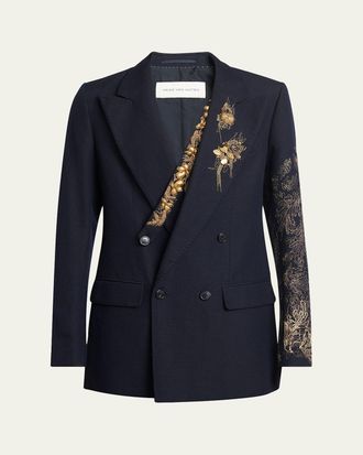 Dries Van Noten Mens Barton Embellished Dinner Jacket