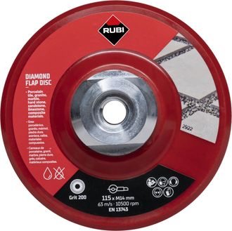 Rubi 32931 200 Grit Fino Disco &Oslash;115 - Ref: 32931