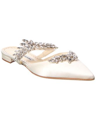 Manolo Blahnik Lurum Satin Mule