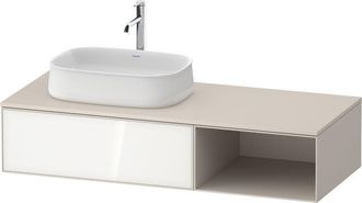 Duravit Duravit - Lavabo Consola Zencha, 1300x550mm, 1 Caj&oacute;n, Compartimento