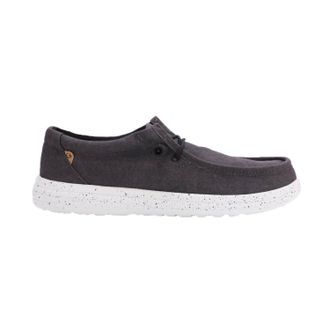 Lamofootwear Mens Paul Canvas Deck Shoe In Black