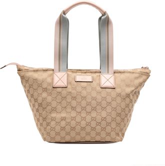 Gucci Pre-owned Womens Tote Bag Signature Canvas - Tan Textile - One Size