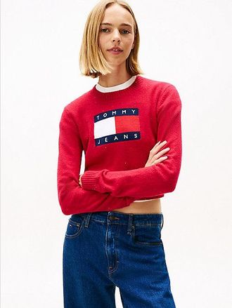 Tommy Hilfiger Jersey slim con lentejuelas y logo