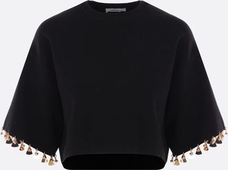 Paco Rabanne Silk And Cotton Blend Cropped Sweater