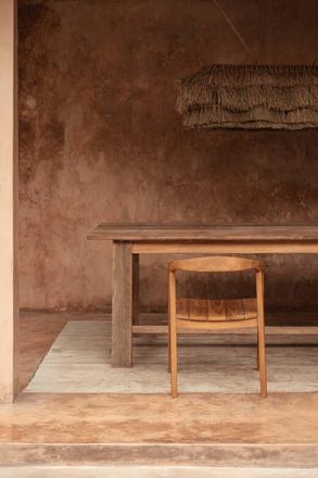 Bazar Bizar L&aacute;mpara colgante de fibra marina en marr&oacute;n 71x140x48 cm