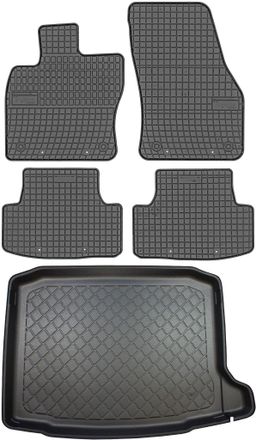 OEM Juego De Alfombrillas De Goma Para Coche Y Maletero Para Seat Ateca Suv A Partir De Septiembre De 2016