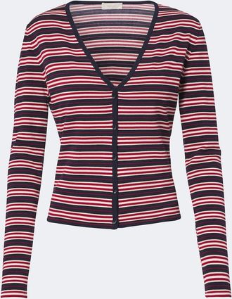 Faithfull The Brand Cardigan Doris in misto cotone a righe