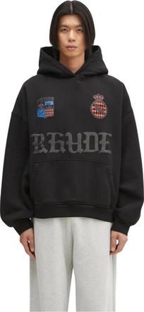 Rhude Cote DAzur Crest Oversized Hoodie - Heren - Hoodies - Zwart - L - Katoen - Hoodies & sweatvesten
