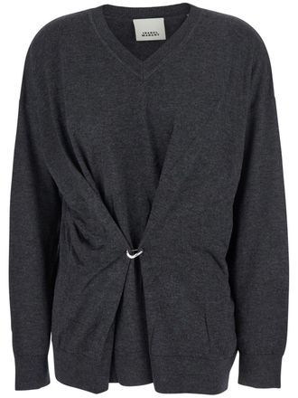 Isabel Marant Charcoal Chiraz Twist Detail Pullover