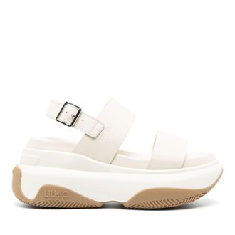 Liu Jo Beige June 06 Chunky Platform Adjustable Strap Sandals