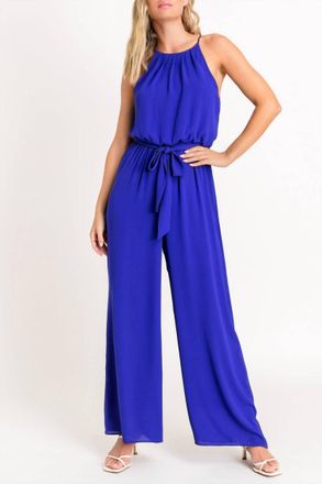 Lush Halter Neck Jumpsuit In Indigo