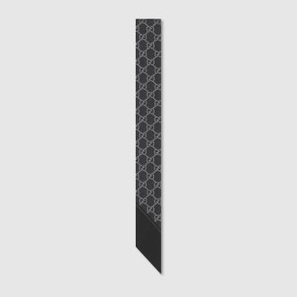 Gucci Printed Silk Ribbon, Black
