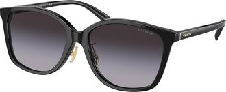 Coach HC8361F CH617 Asian Fit 50028G Womens Sunglasses Black Size 57