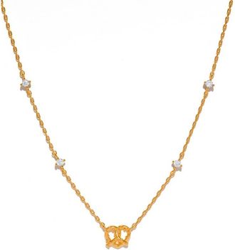 Girls Crew Salted Pretzel Pendant Necklace in Gold at Nordstrom